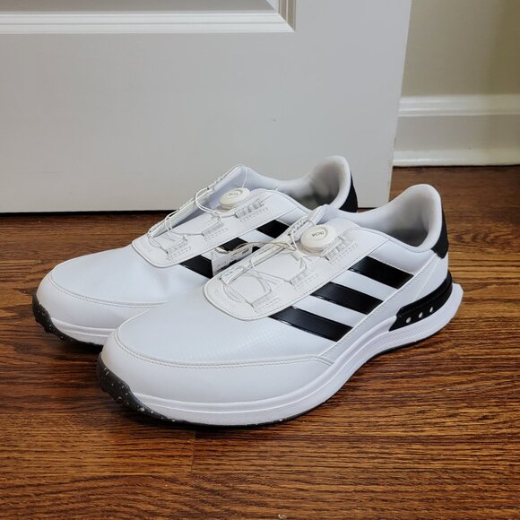 adidas S2G BOA 24 Men's Golf Shoes, IF0286, White w Black, New in Box, US 13 - Picture 1 of 15